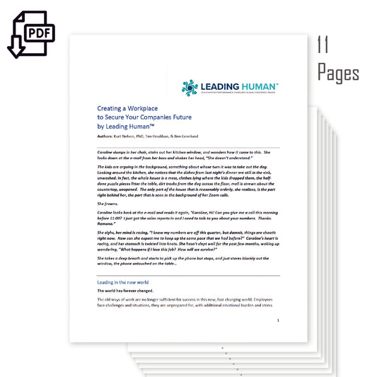 FREE White Paper: How to Create a Workplace to Secure Your Companies Future by Leading Human™